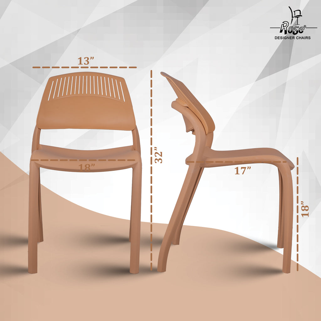 Riveria Cafe Chair set of 02 Rust