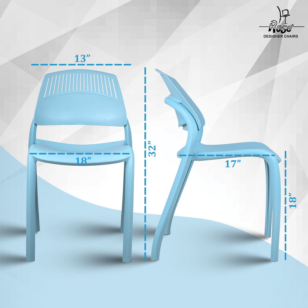 Riveria Cafe Chair set of 04 blue