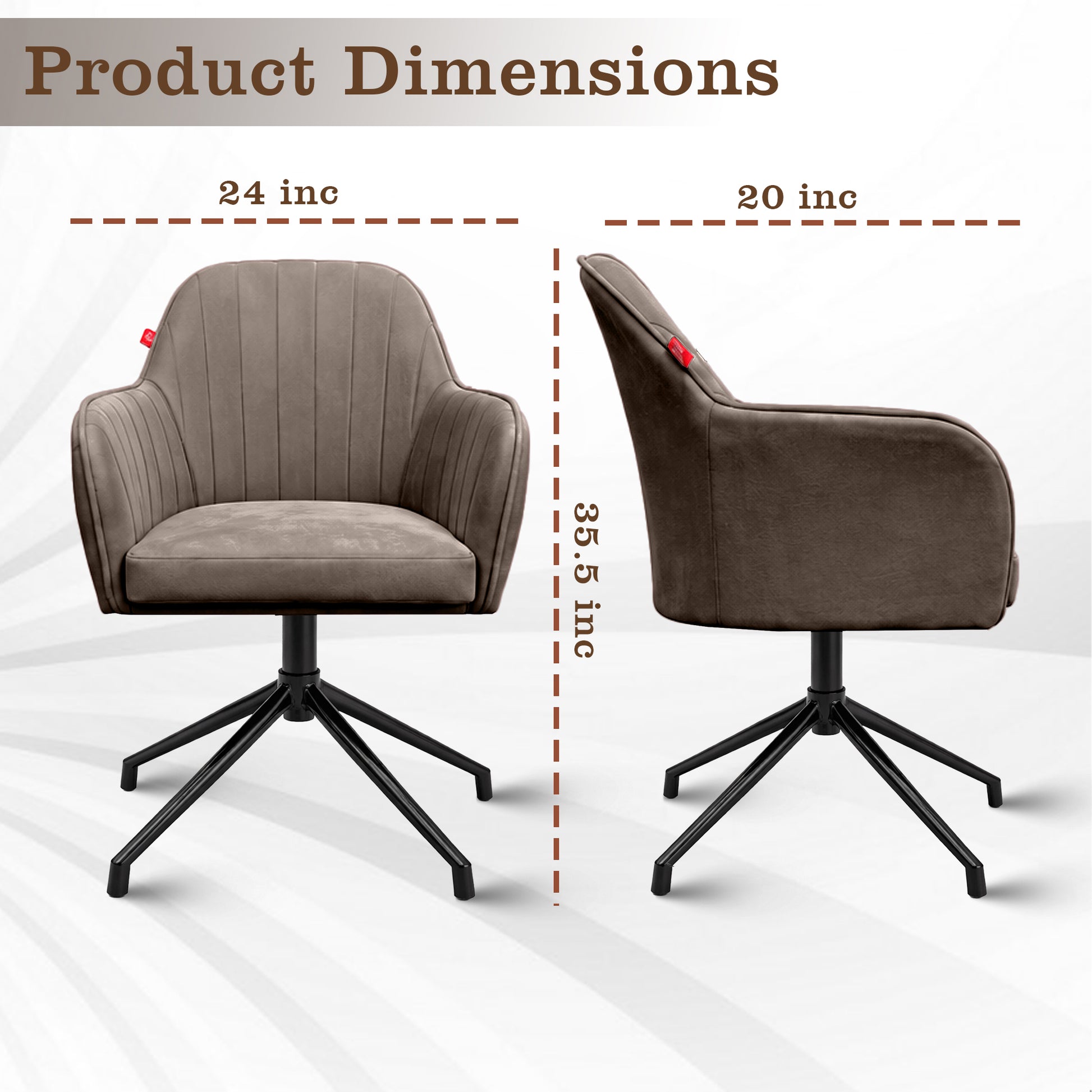 Kezia (Brown) Set of 4 Dimensions