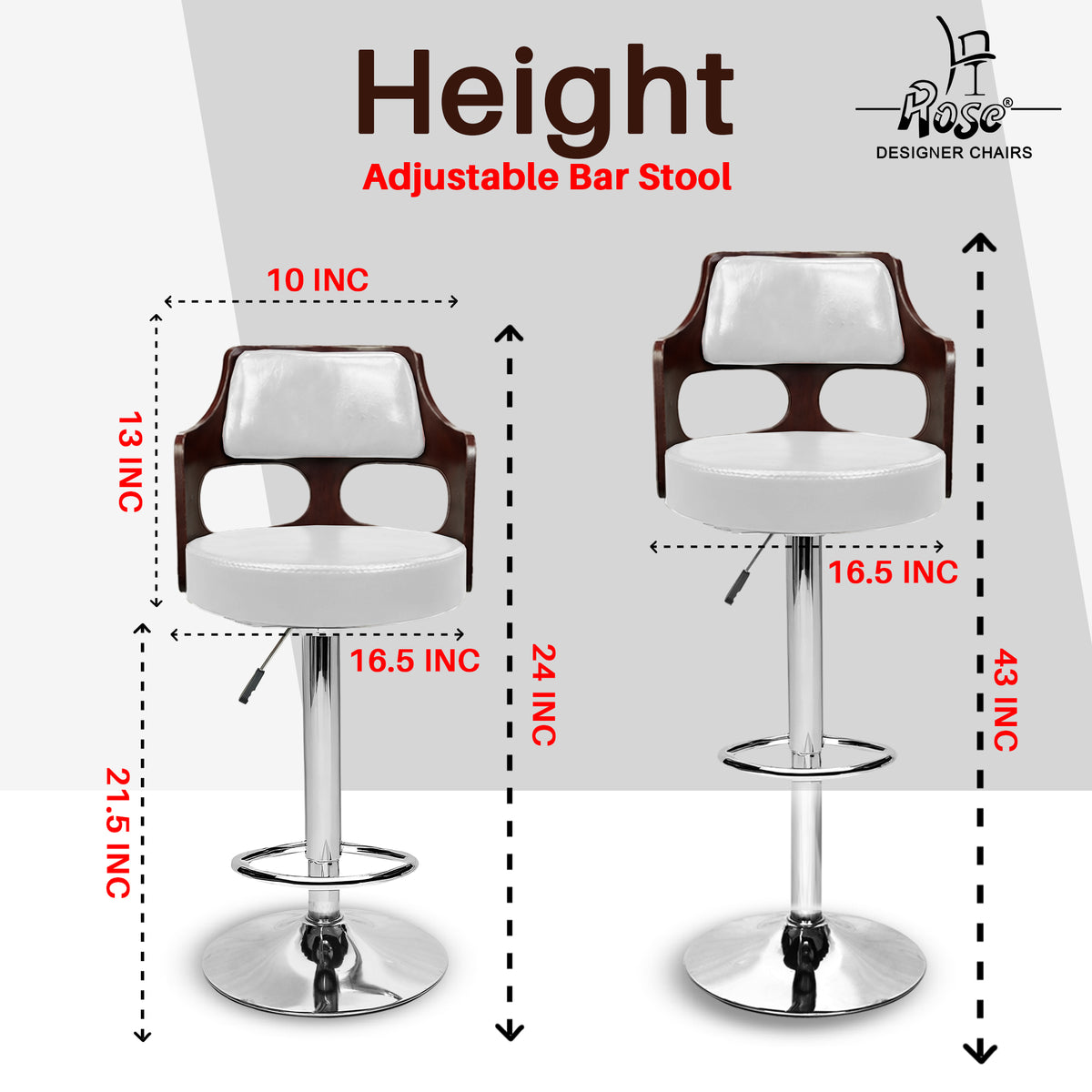 Riva Disc Bar Stool_ White_Set of 1_Dimension