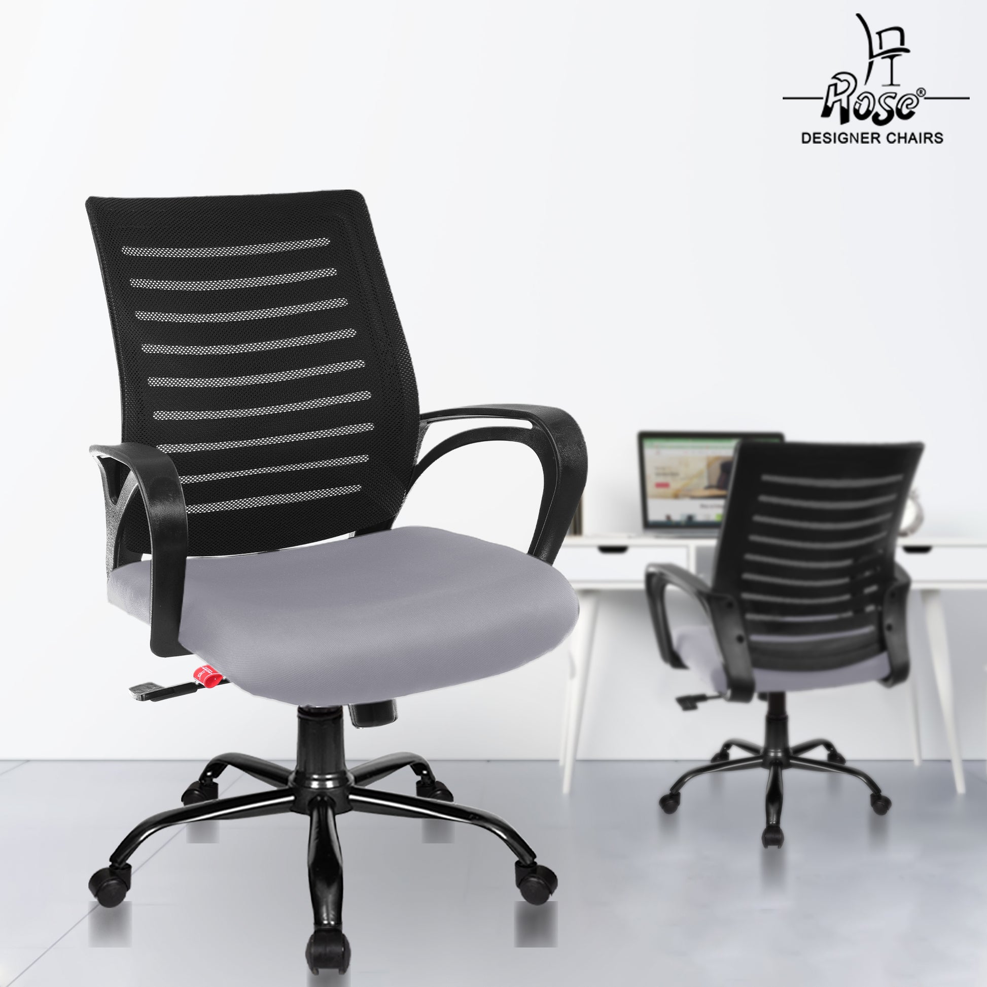 Mesh Mid-Back chair (Seat Grey Elite)Set of 1 Bg Img
