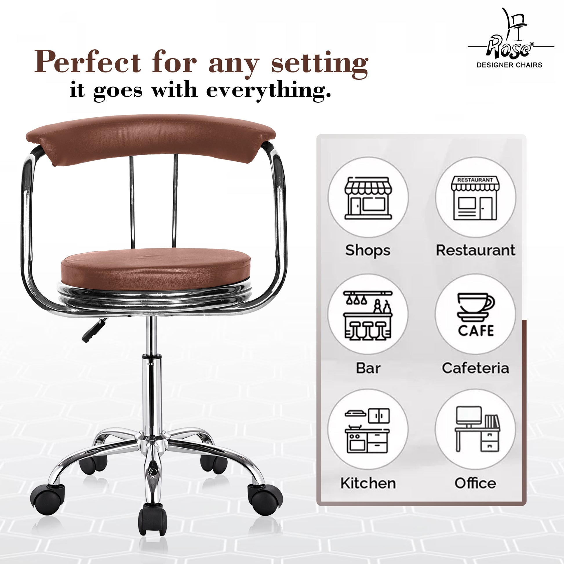 Kiya revoling brown set of 1 features img