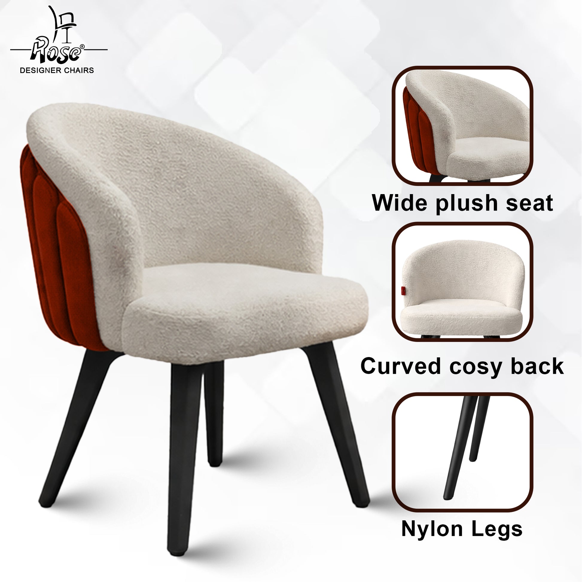 Aira designer velvet dining chair set 2 features 2