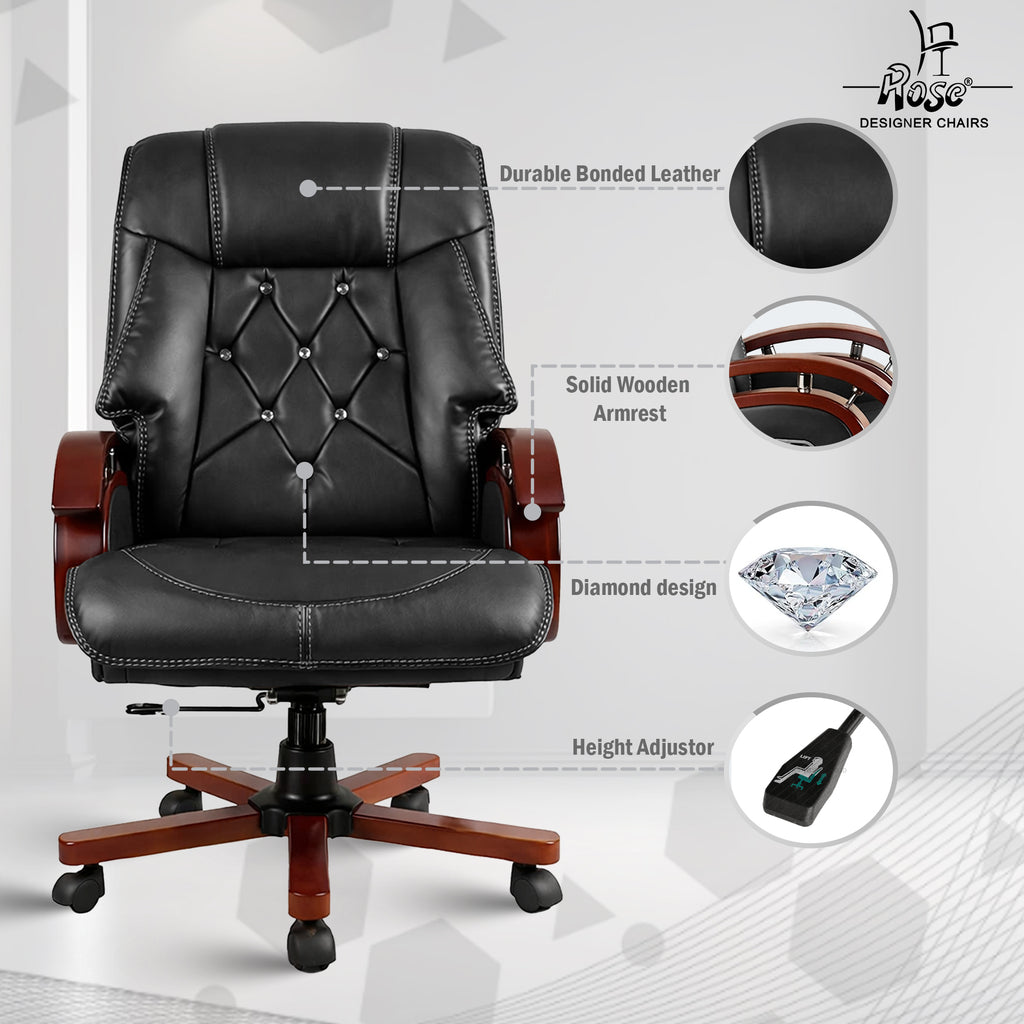 Hulk premium executive office chair black set of 1 features