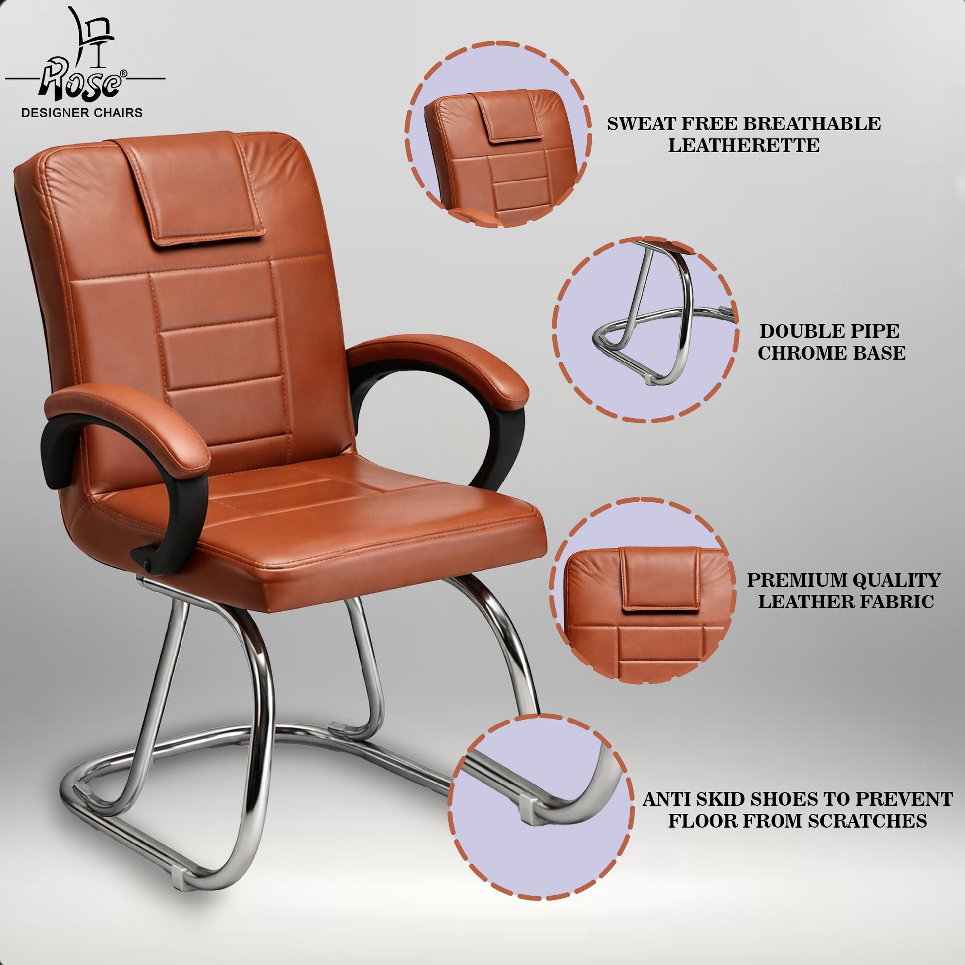 Regalix Exeutive Visitor (Brown)Set of 1 Features