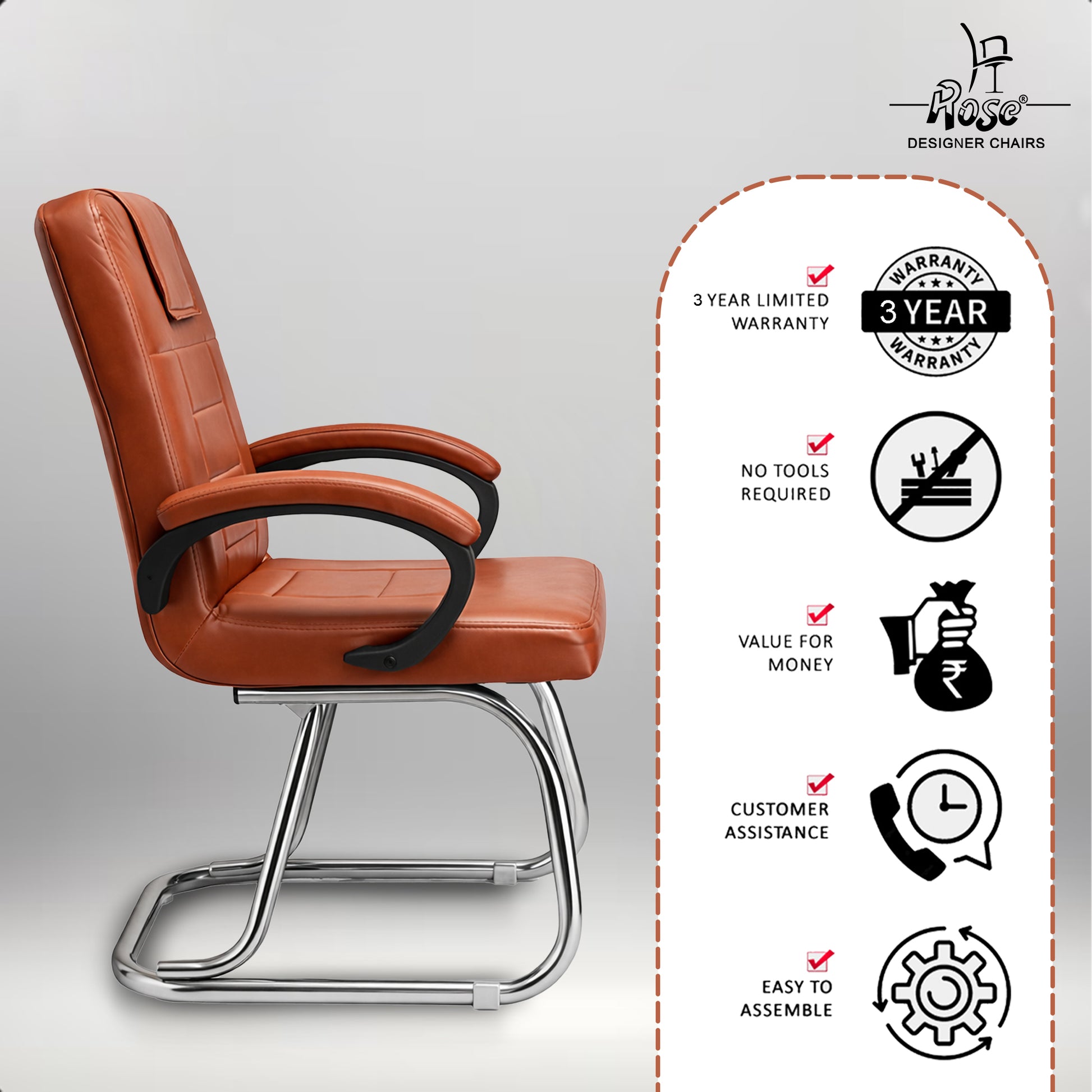 Regalix Exeutive Visitor (Brown)Set of 1 Service