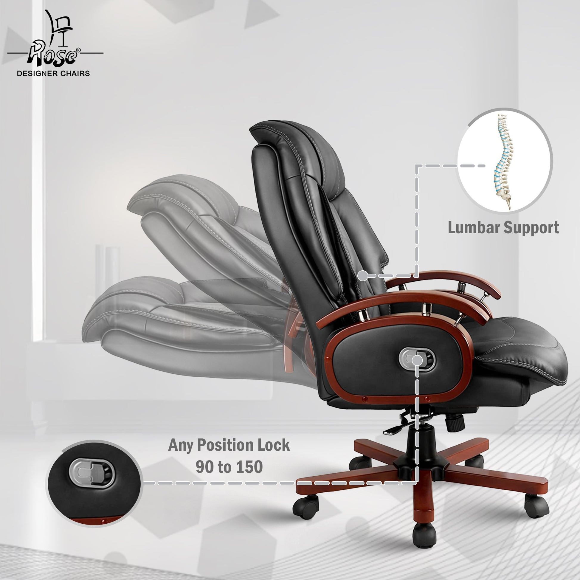Hulk premium executive office chair black set of 1 features 4