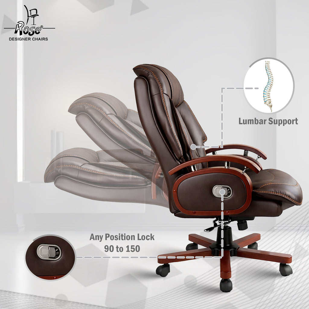 Hulk premium executive office chair brown set of 1 features 4