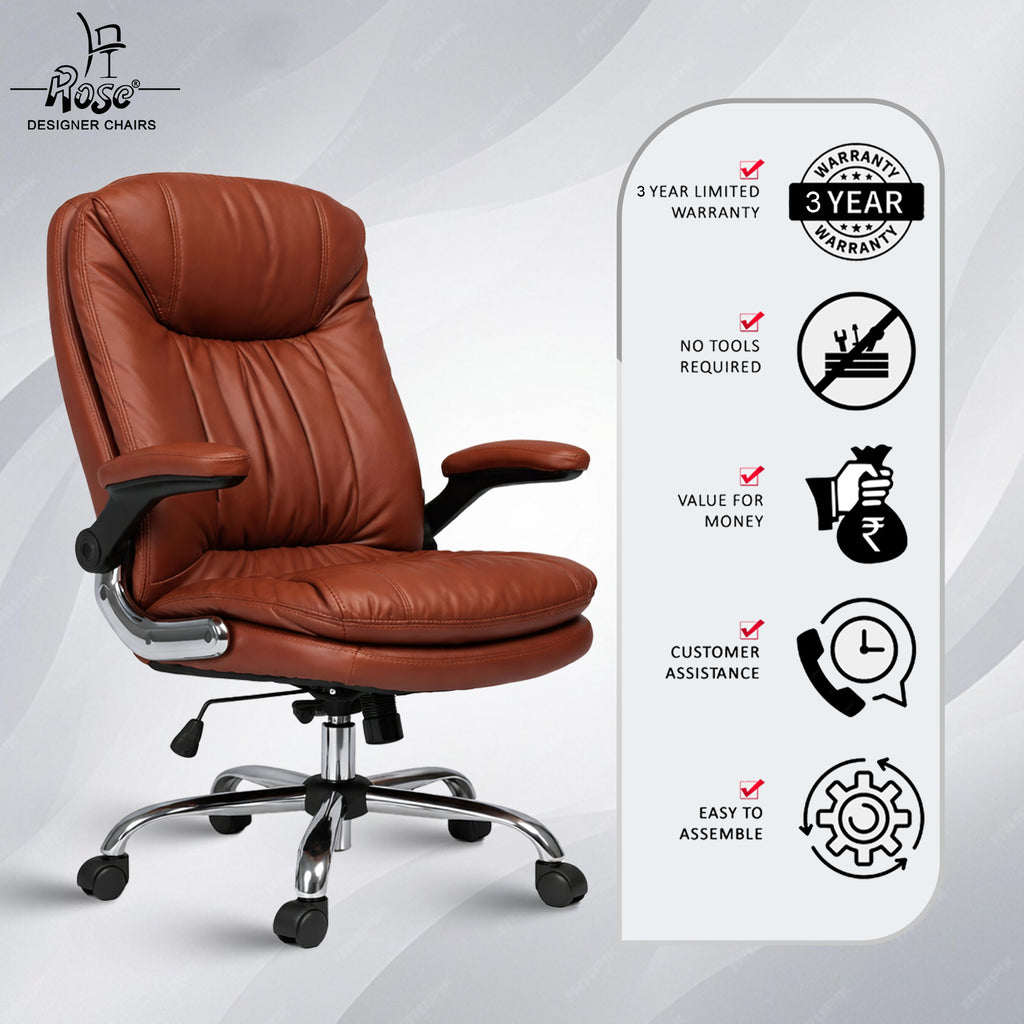 Director Faux leather Chair Browen Set of 1 Services