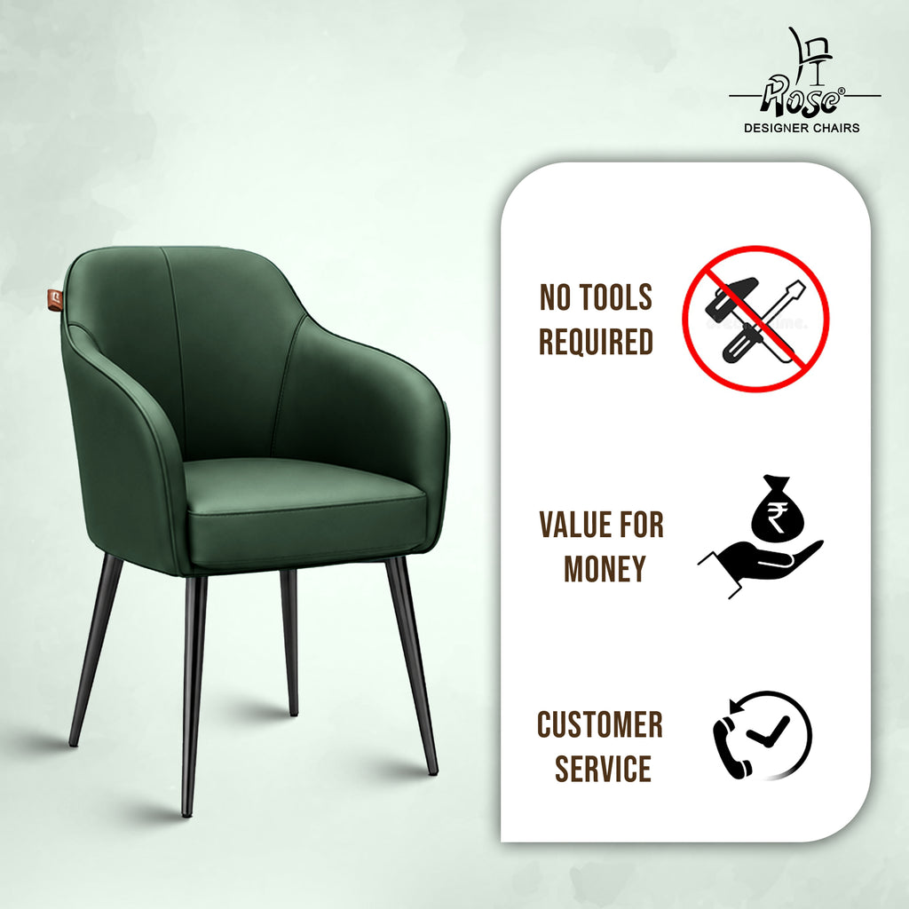 Haze Faux Leather Chair(Pine Green) Set of 4 Service