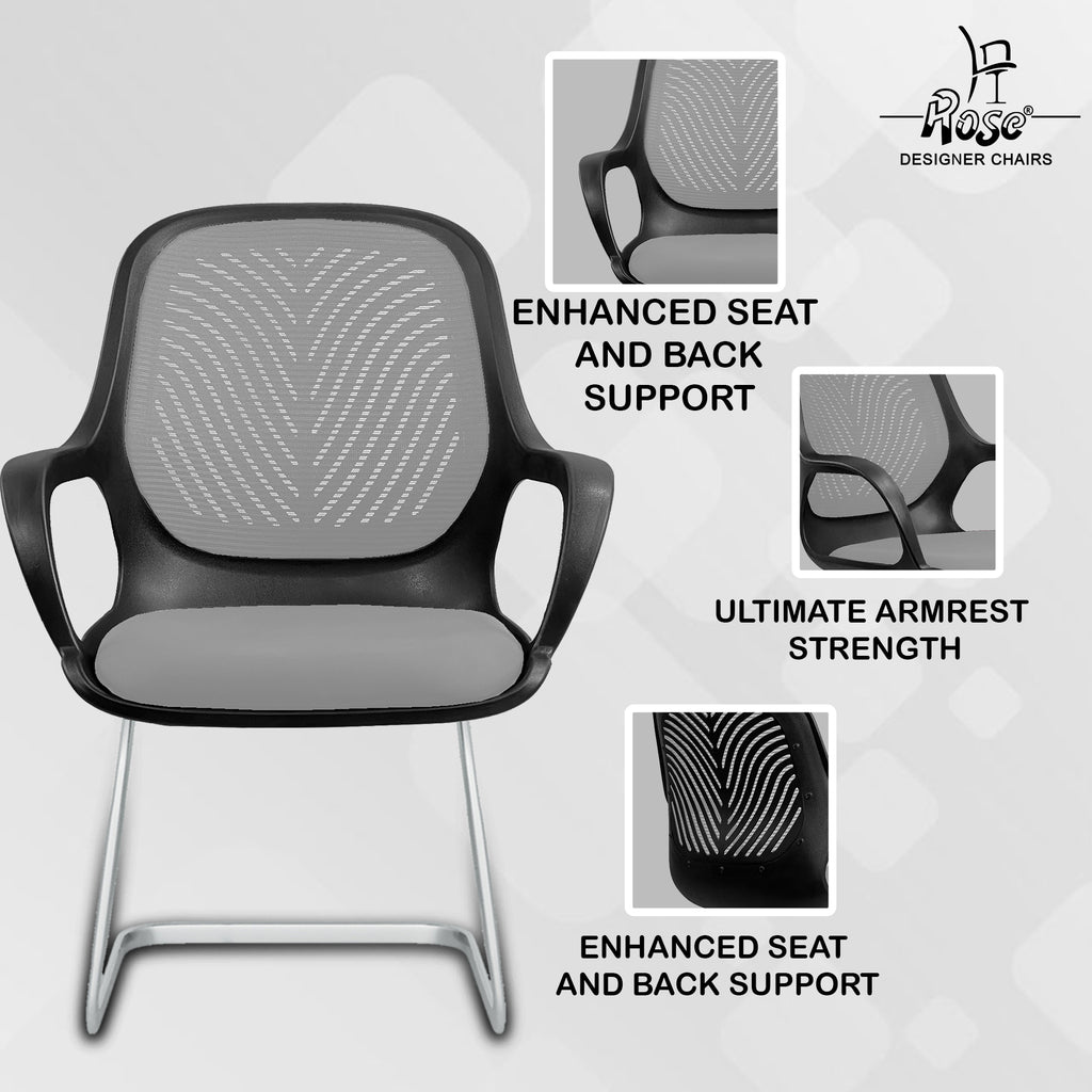 Zaria gray and black vistar chair featurs
