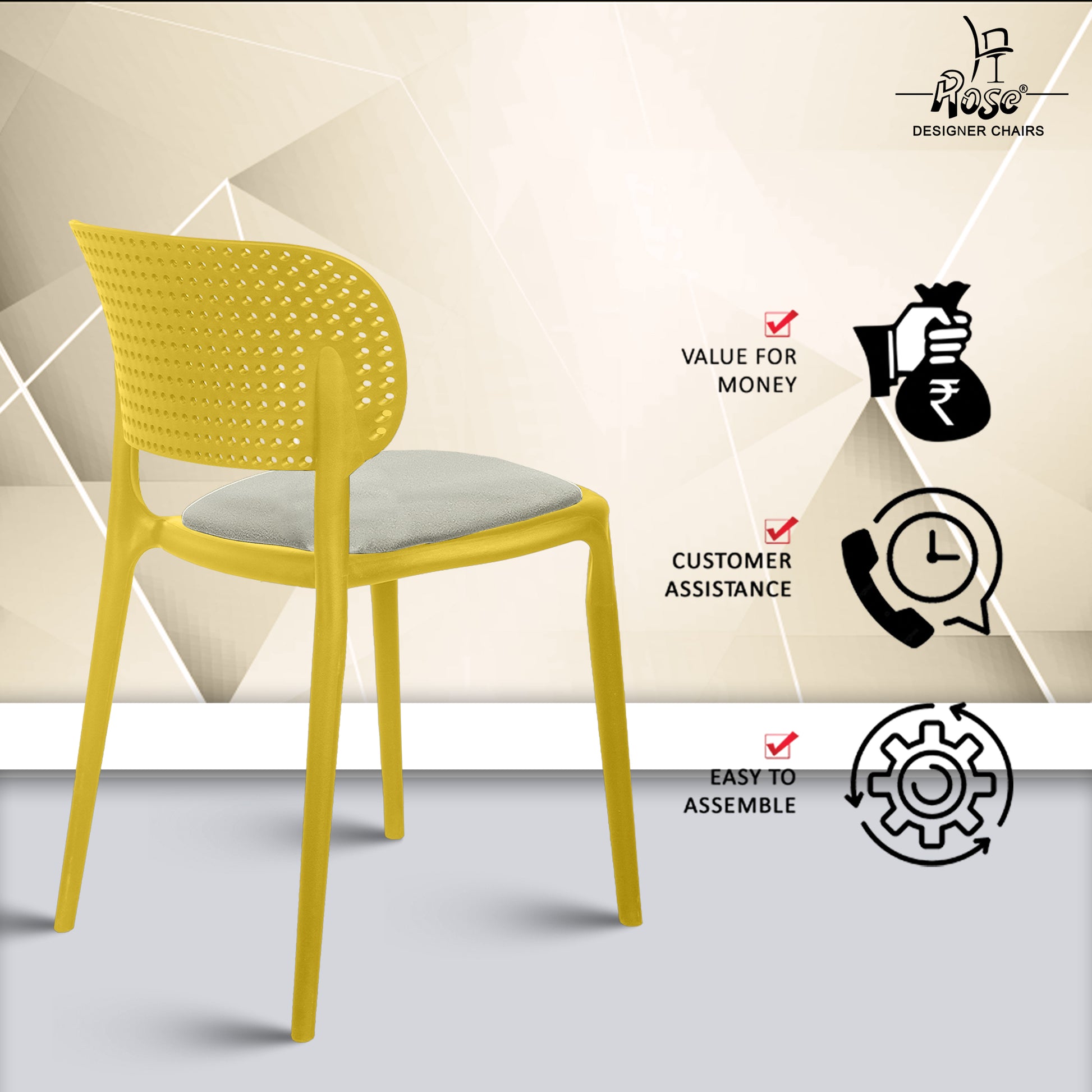 Evaa yellow cushion grey set of 2 service 2