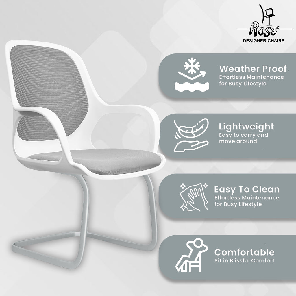 Zaria gray  and white vistar chair features 2