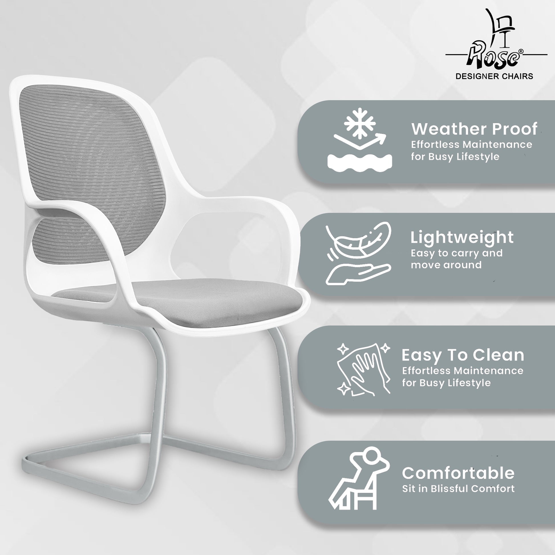Zaria gray  and white vistar chair features 2