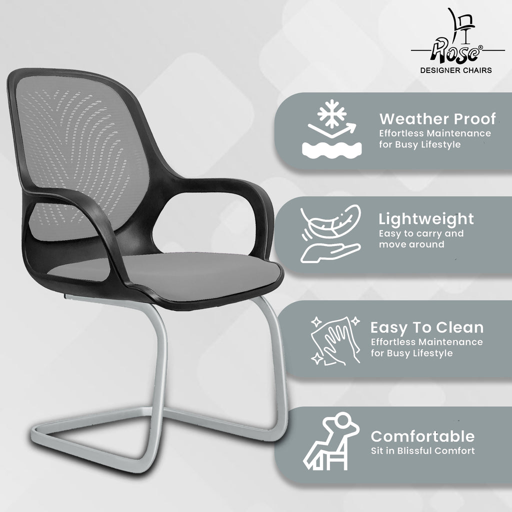 Zaria gray and black vistar chair featurs 2