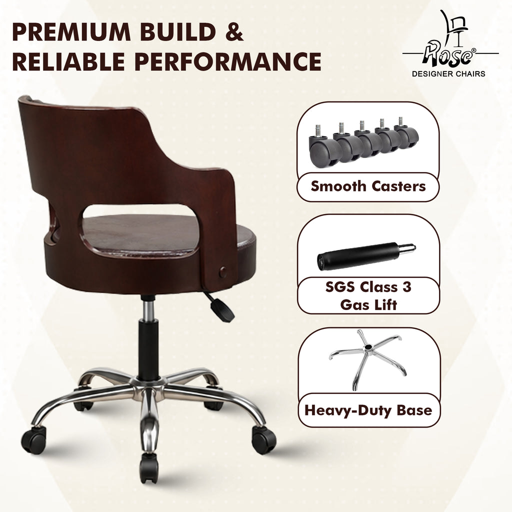 Riva Revolving Bar Stool_Brown_Set of 1_Feature_03