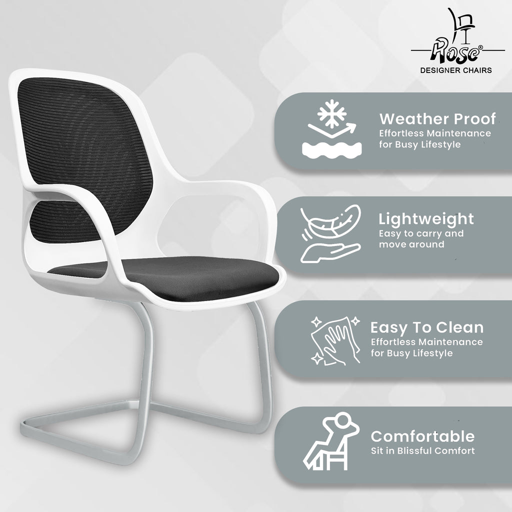 Zaria balck and white vistar chair features 2
