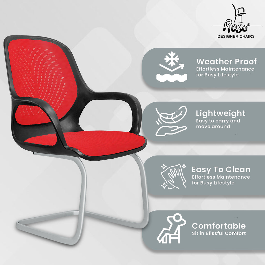 Zaria red  and black vistar chair features 2