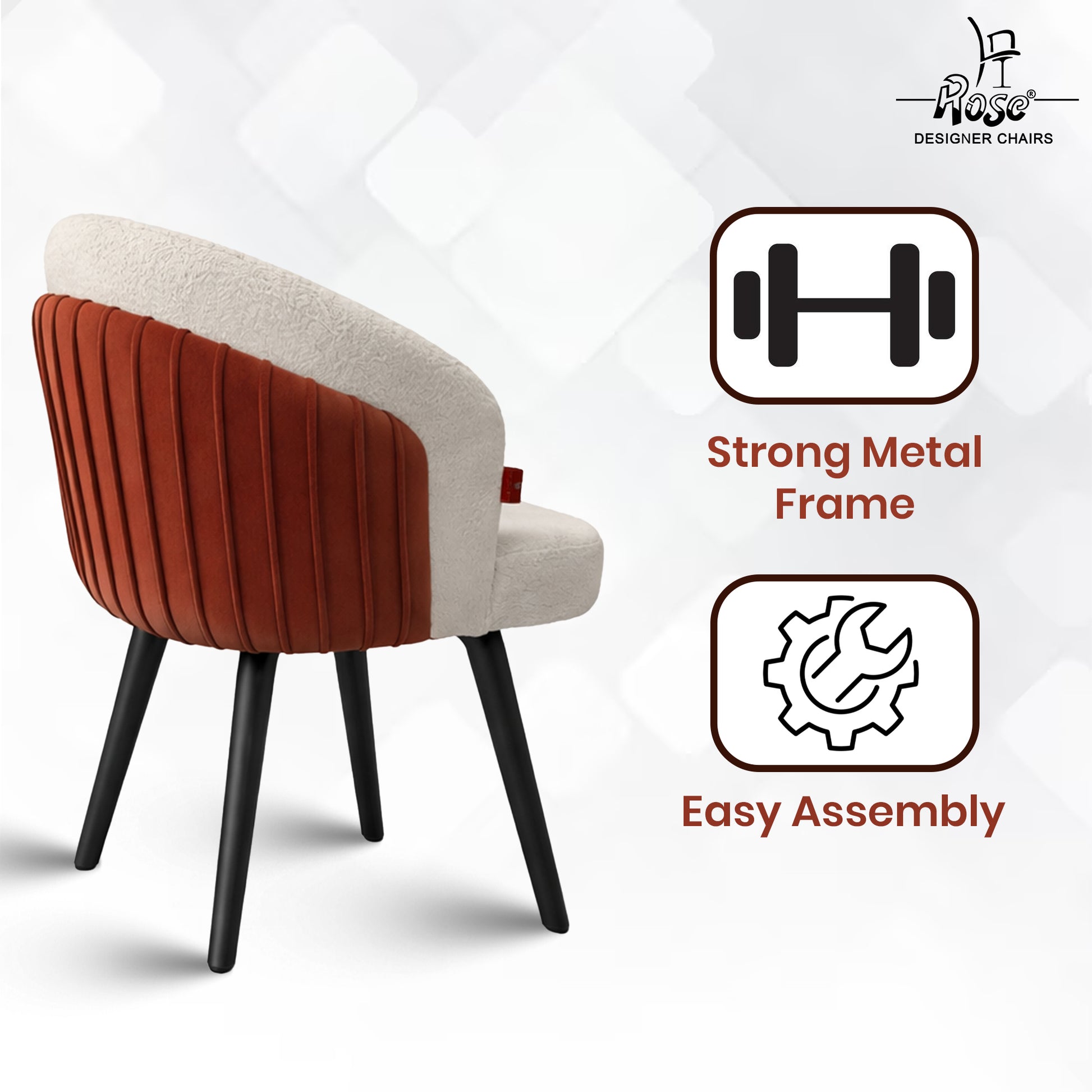 Aira  designer velvet dining chair set 1 features 3