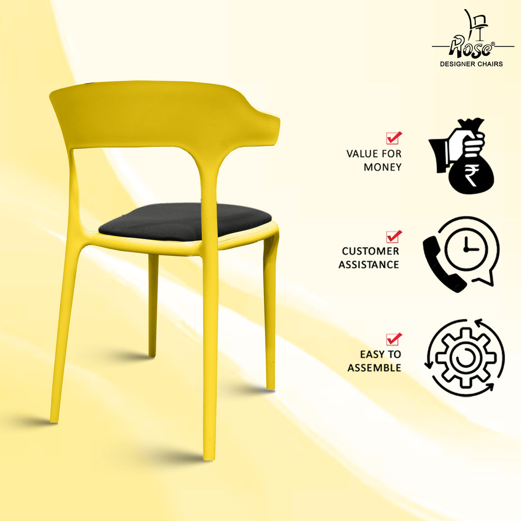 vision cushion black and yellow set of 4