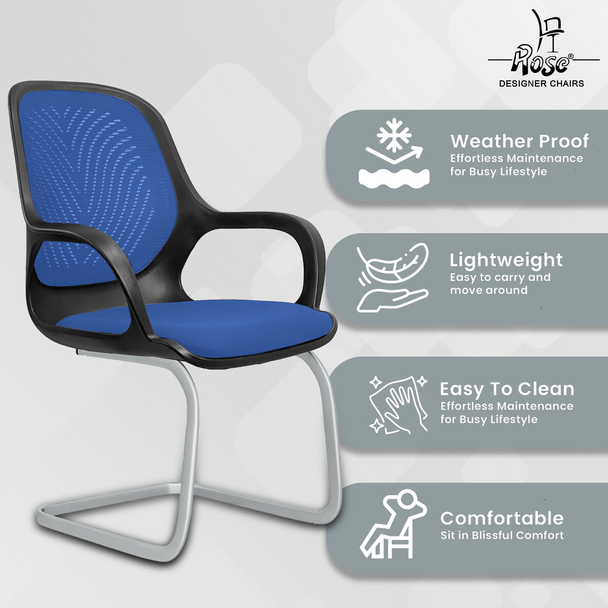 Zaria blue and black vistar chair features 2