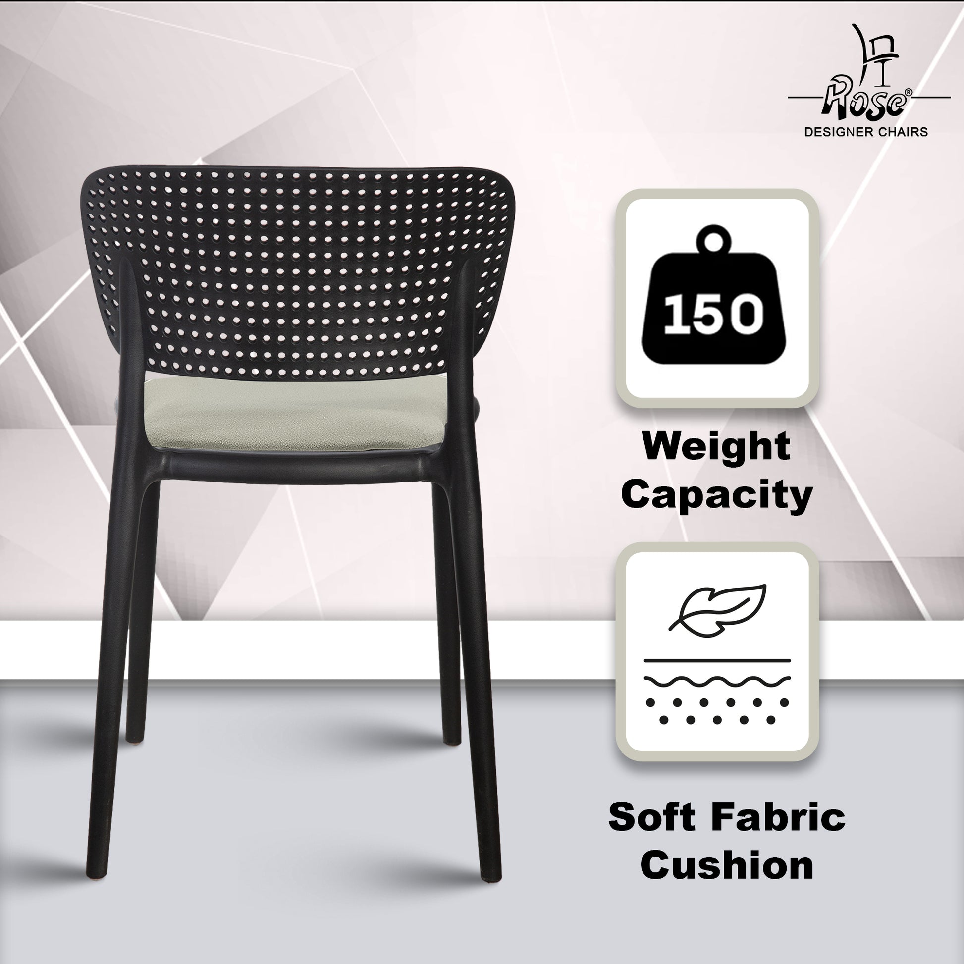 Evaa black cushion grey set of 2 features 2