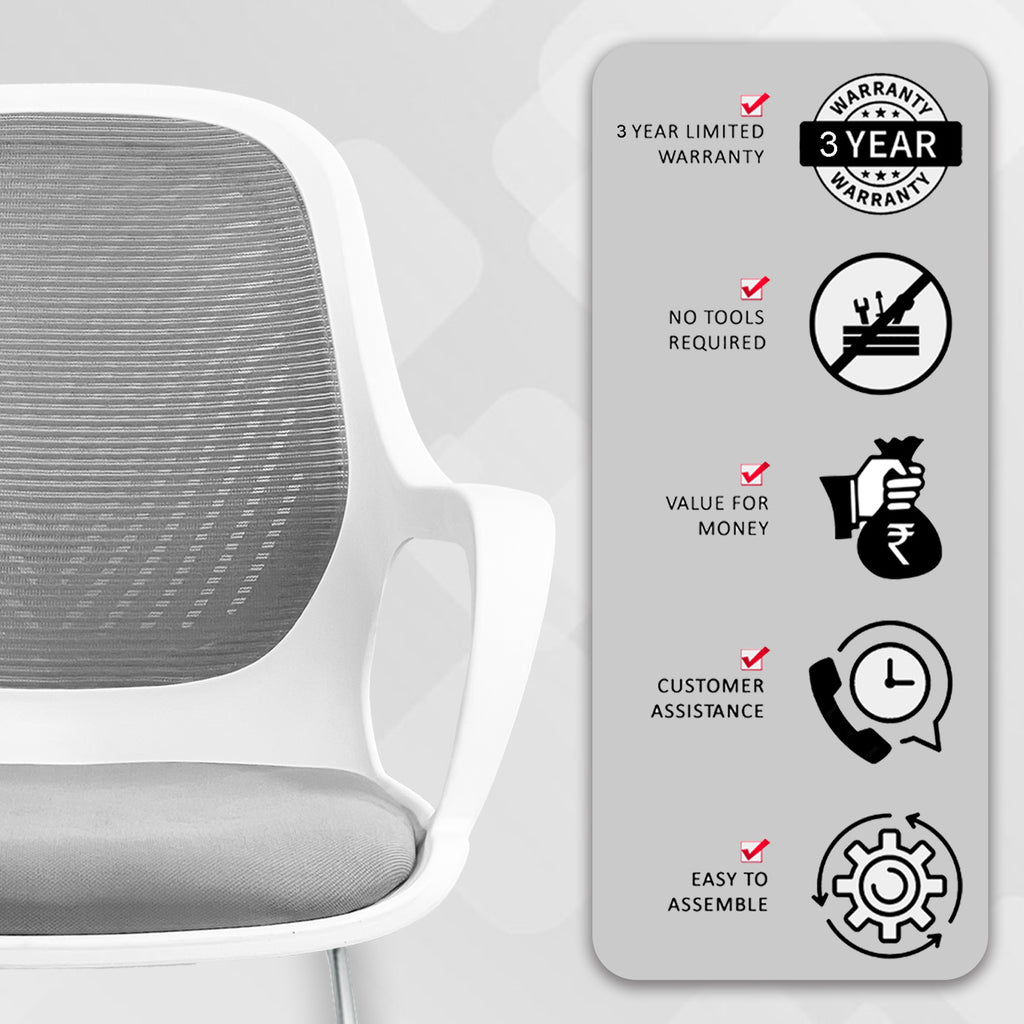 Zaria gray  and white vistar chair service img