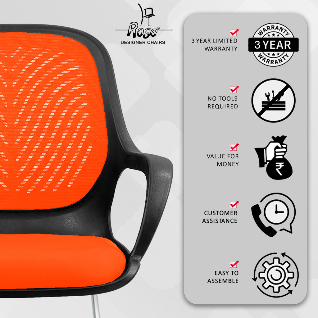 Zaria orang and black vistar chair service img