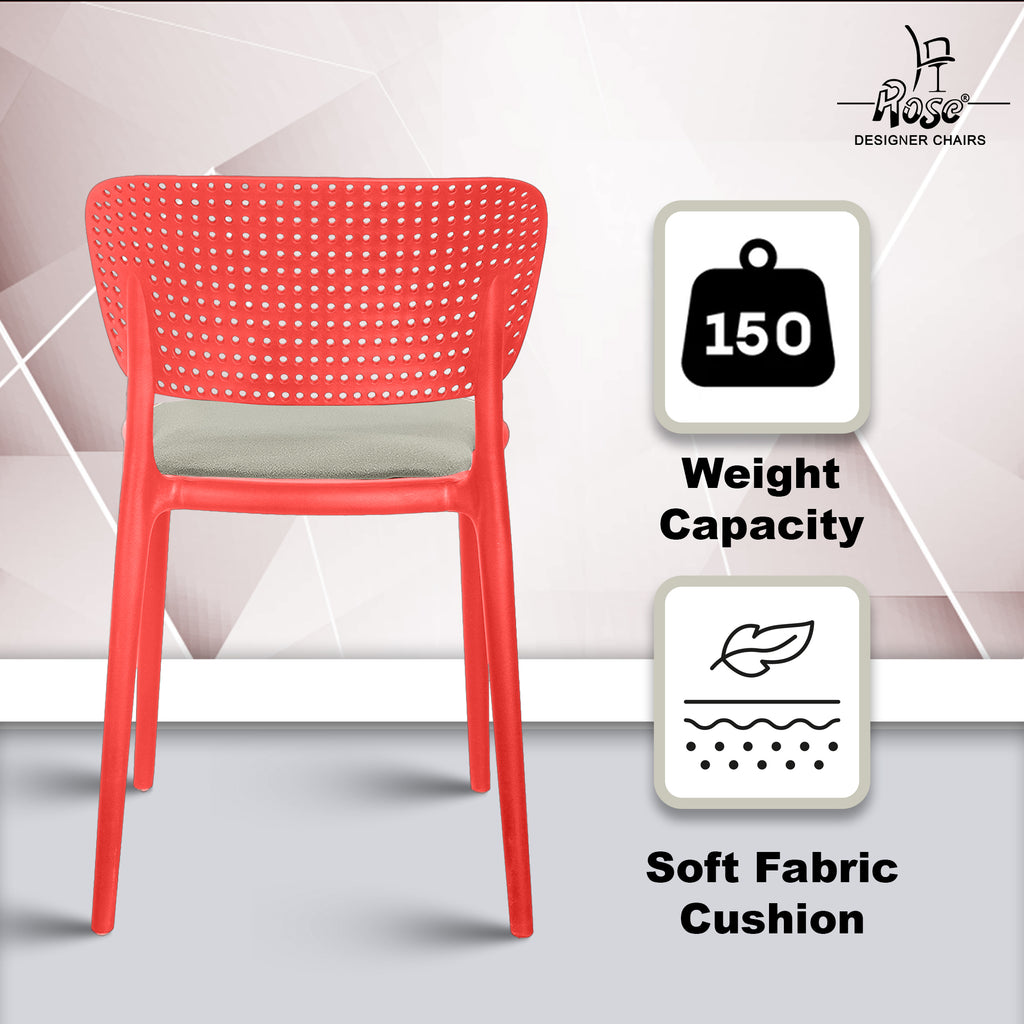 Evaa red cushion grey set of 4 features 2