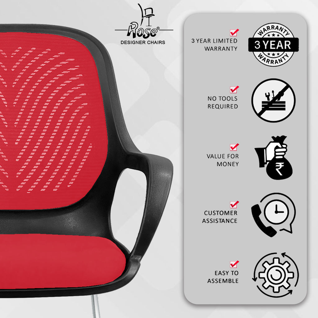 Zaria red  and black vistar chair service img
