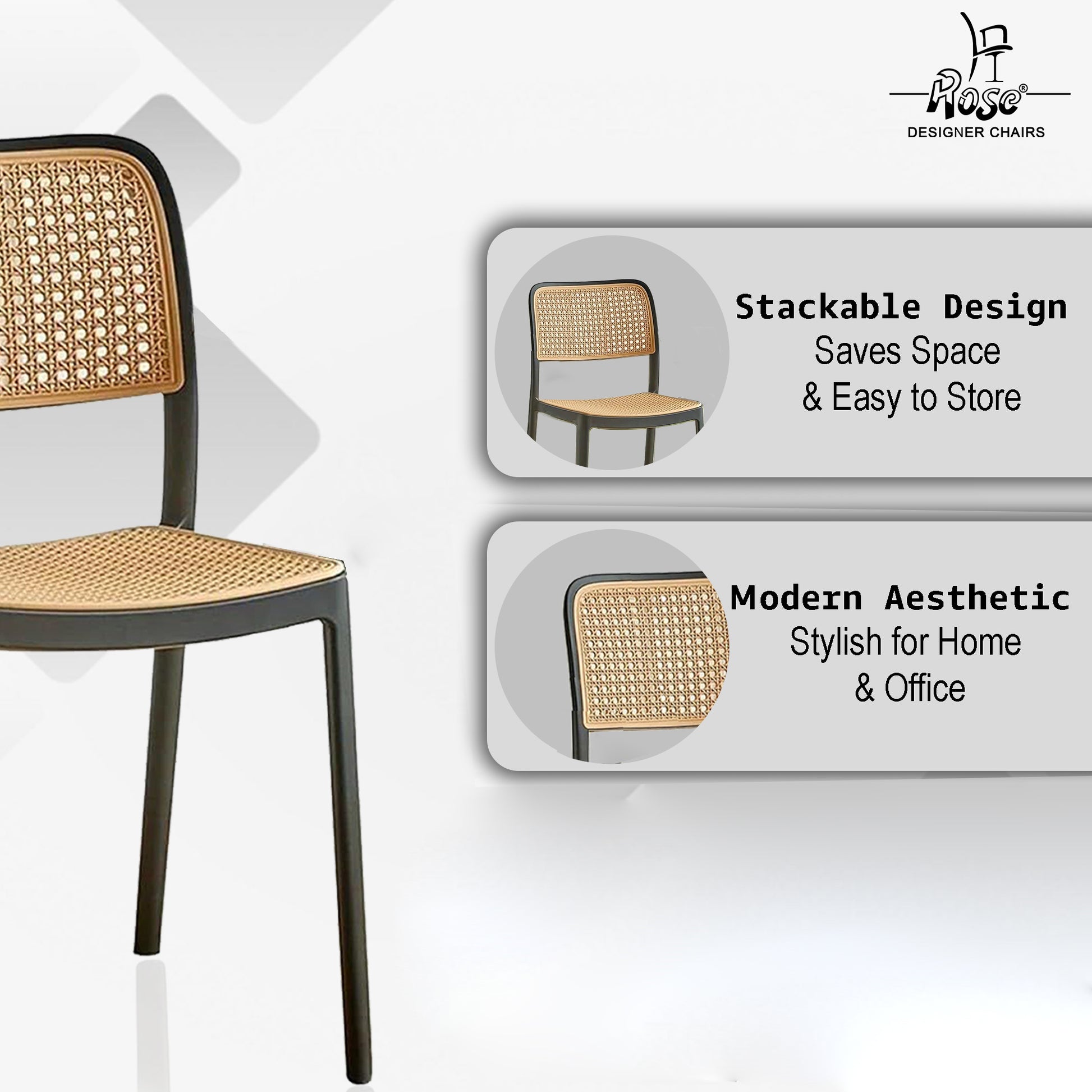 Tokiyo Chair(Black) Set of 2 Features