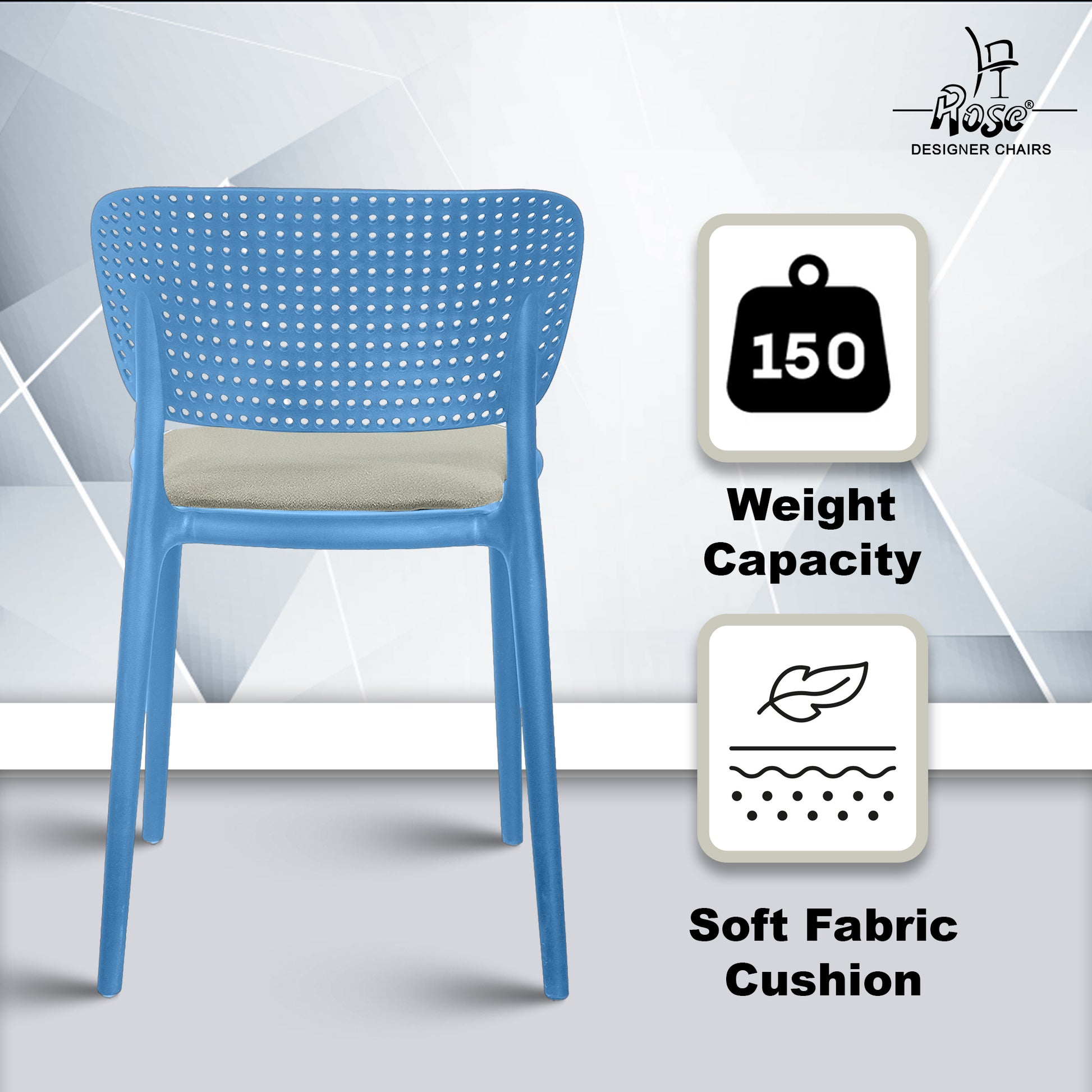 Evaa blue  cushion grey set of 4 features 2