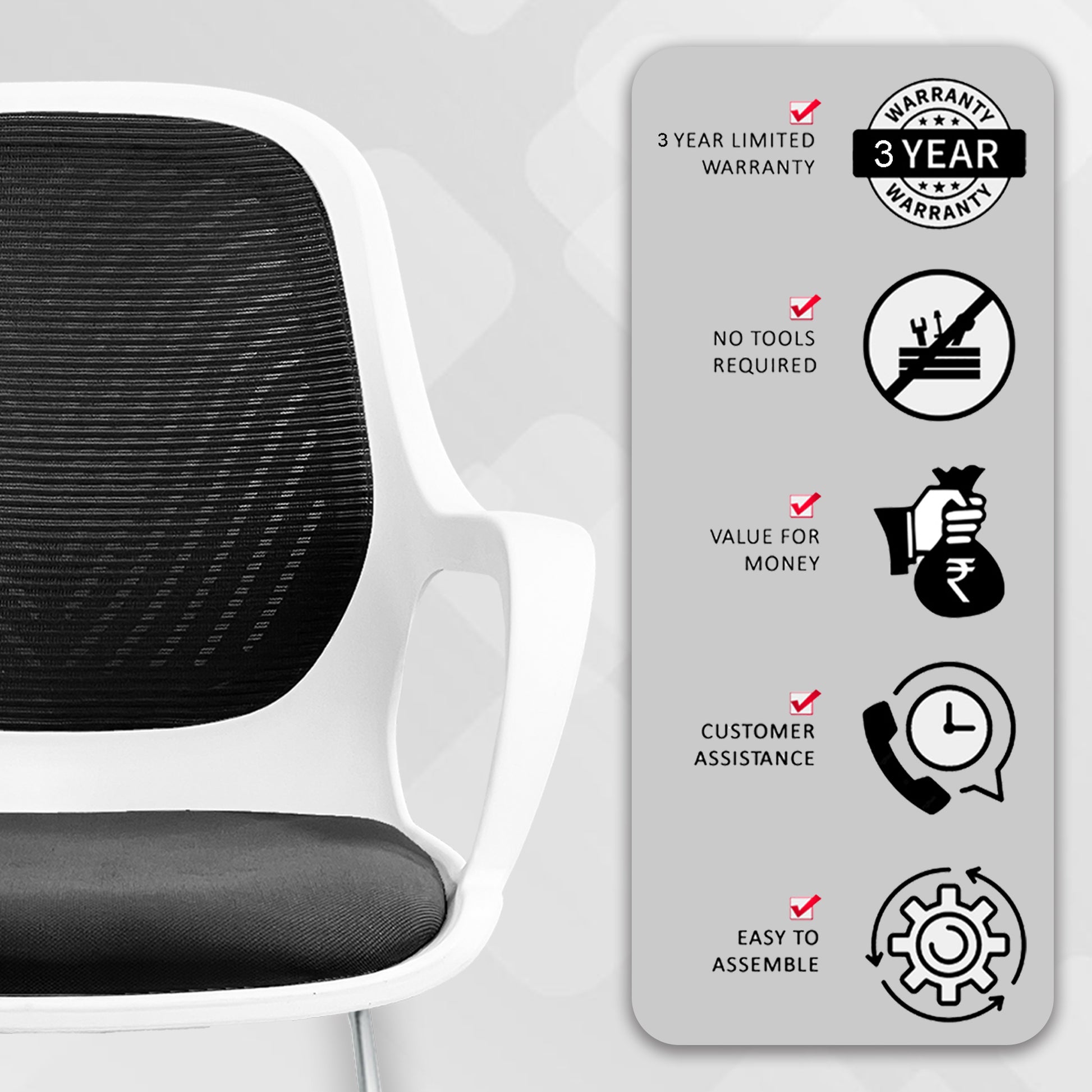 Zaria balck and white vistar chair service img