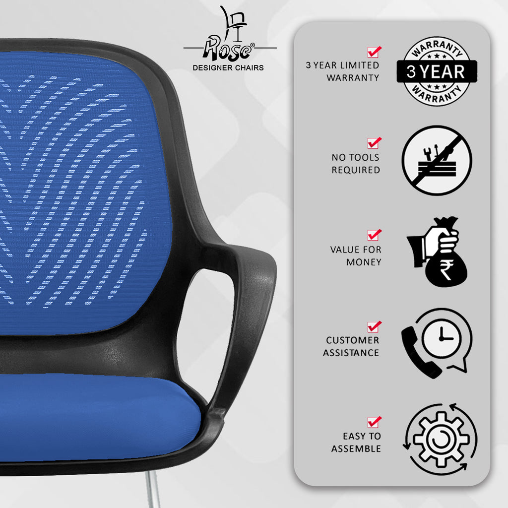 Zaria blue and black vistar chair service