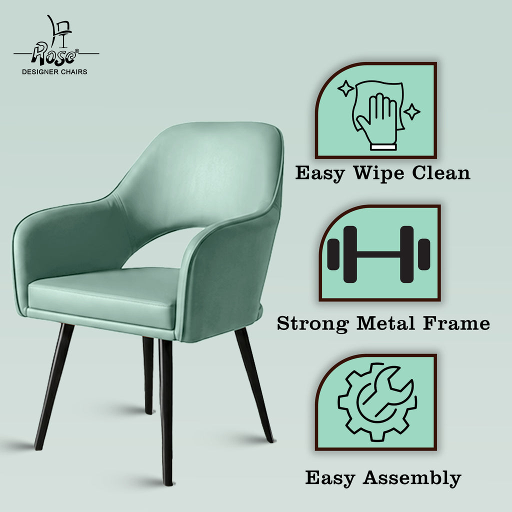 Yuri Faux Leather Chair Pistachio (Green)Set of 1 Features 2