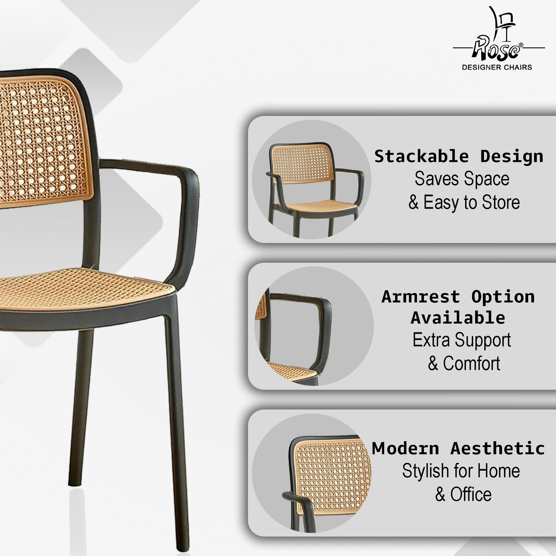 Tokiyo Chair (black) Set of 4 Features