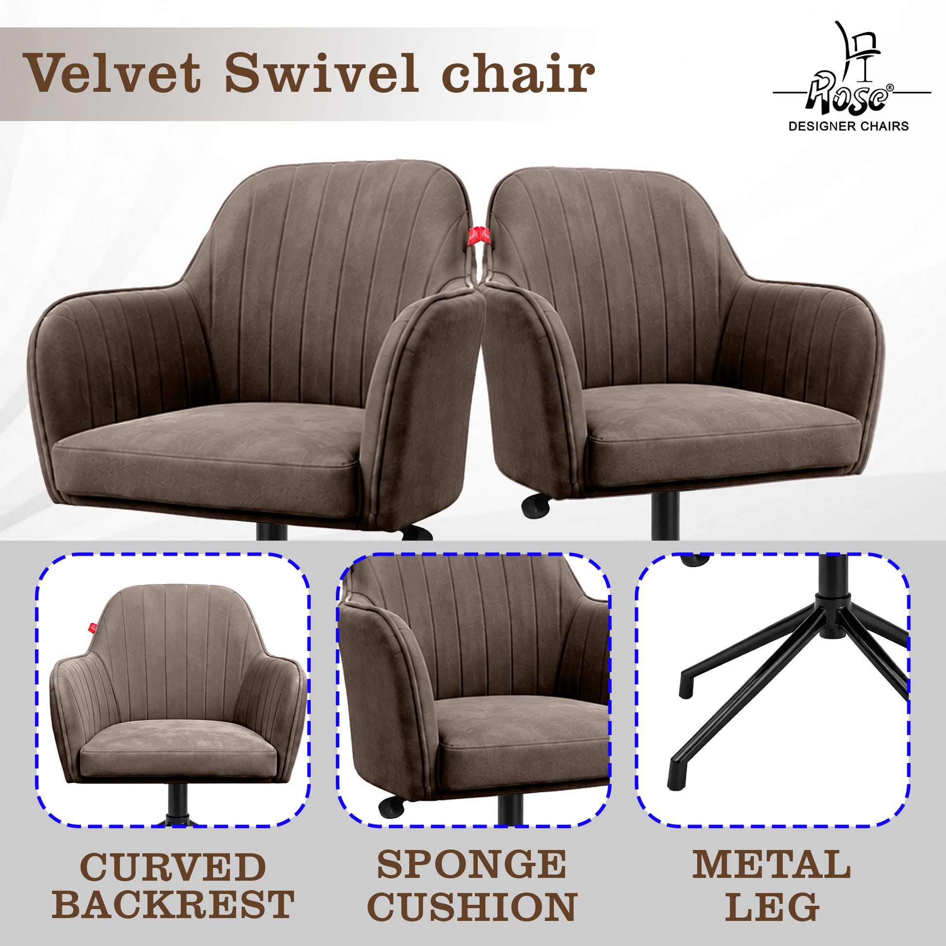 Kezia (Brown) Set of 2 Features