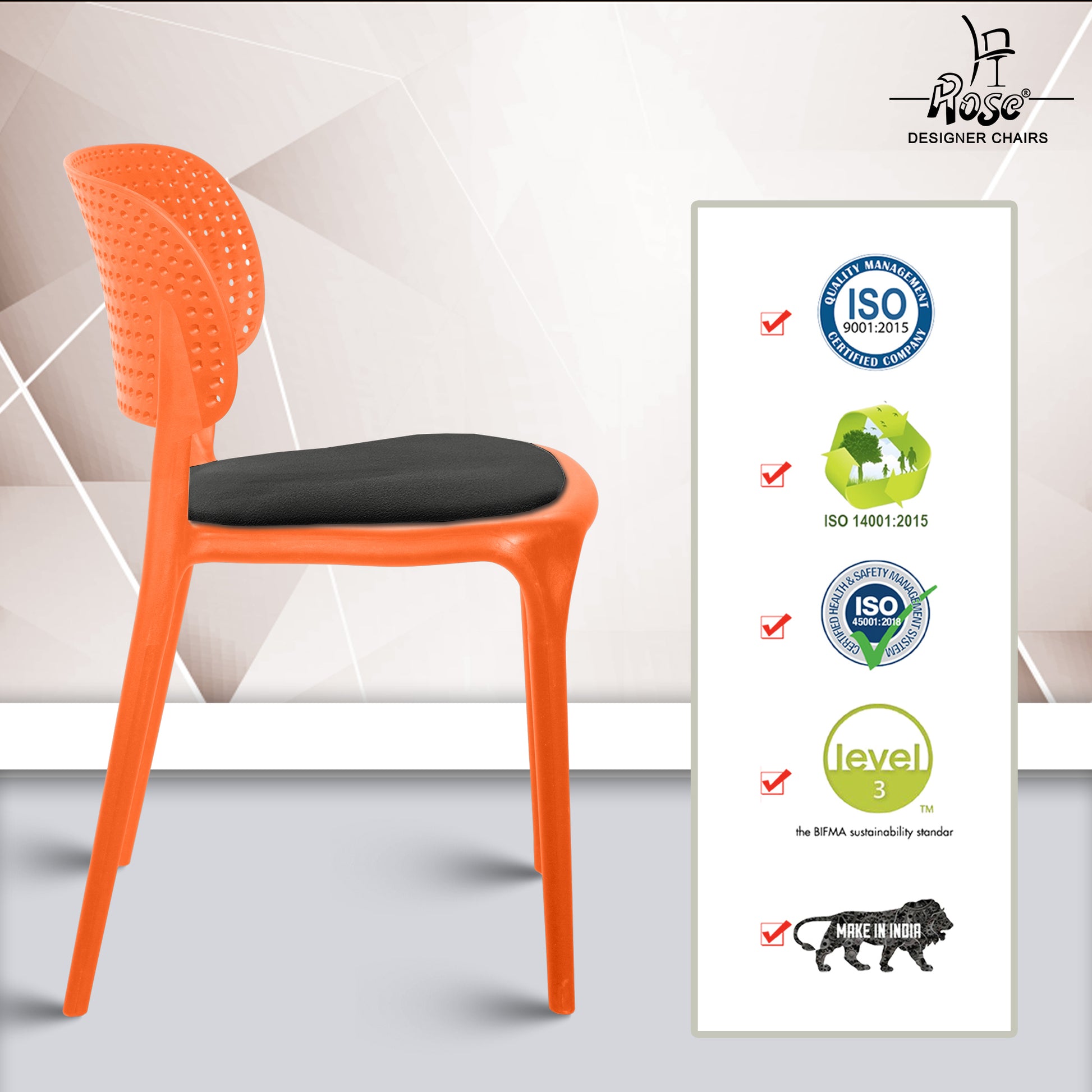 Evaa orange cushion black set of 2 service