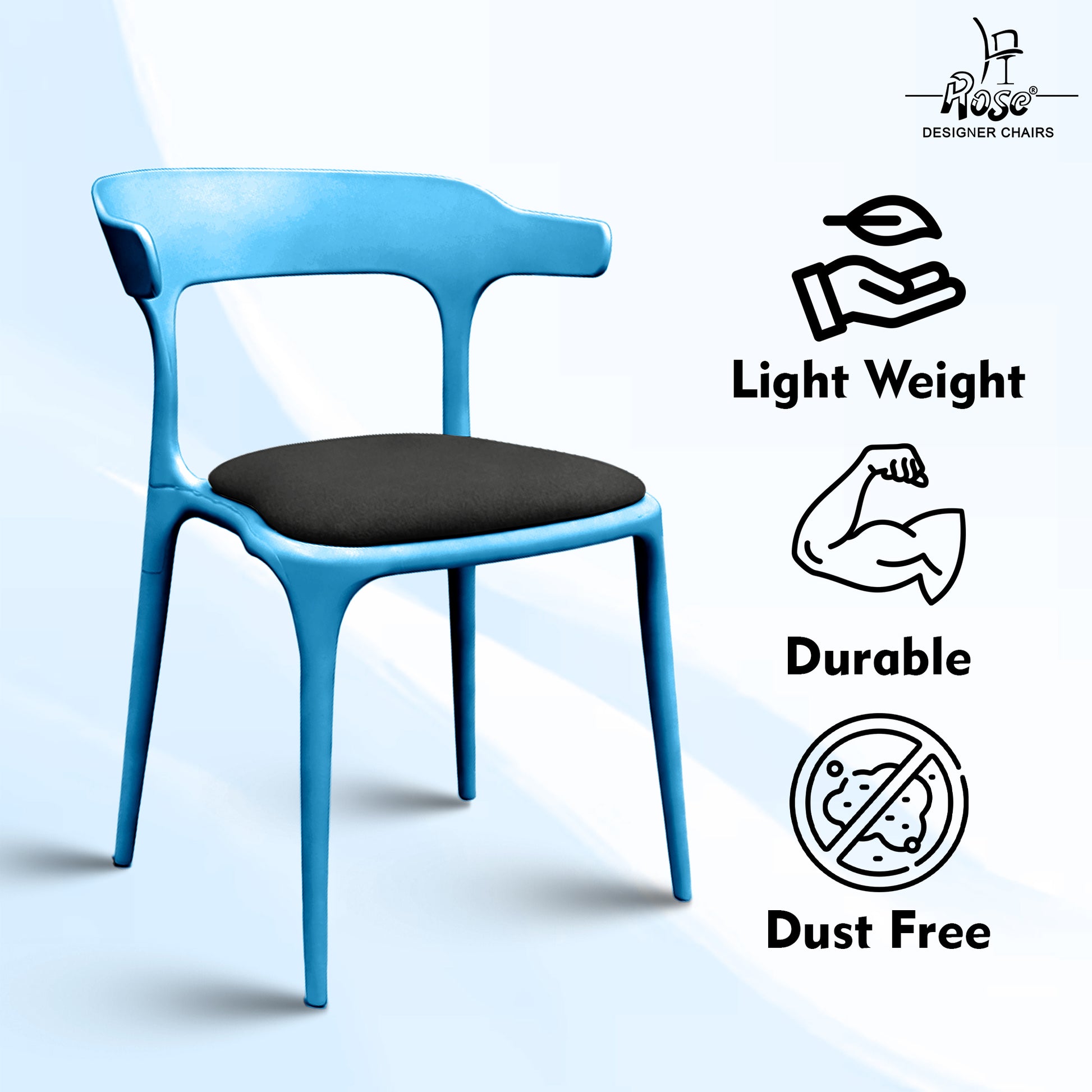 vision cushion black and blue  set of 2 