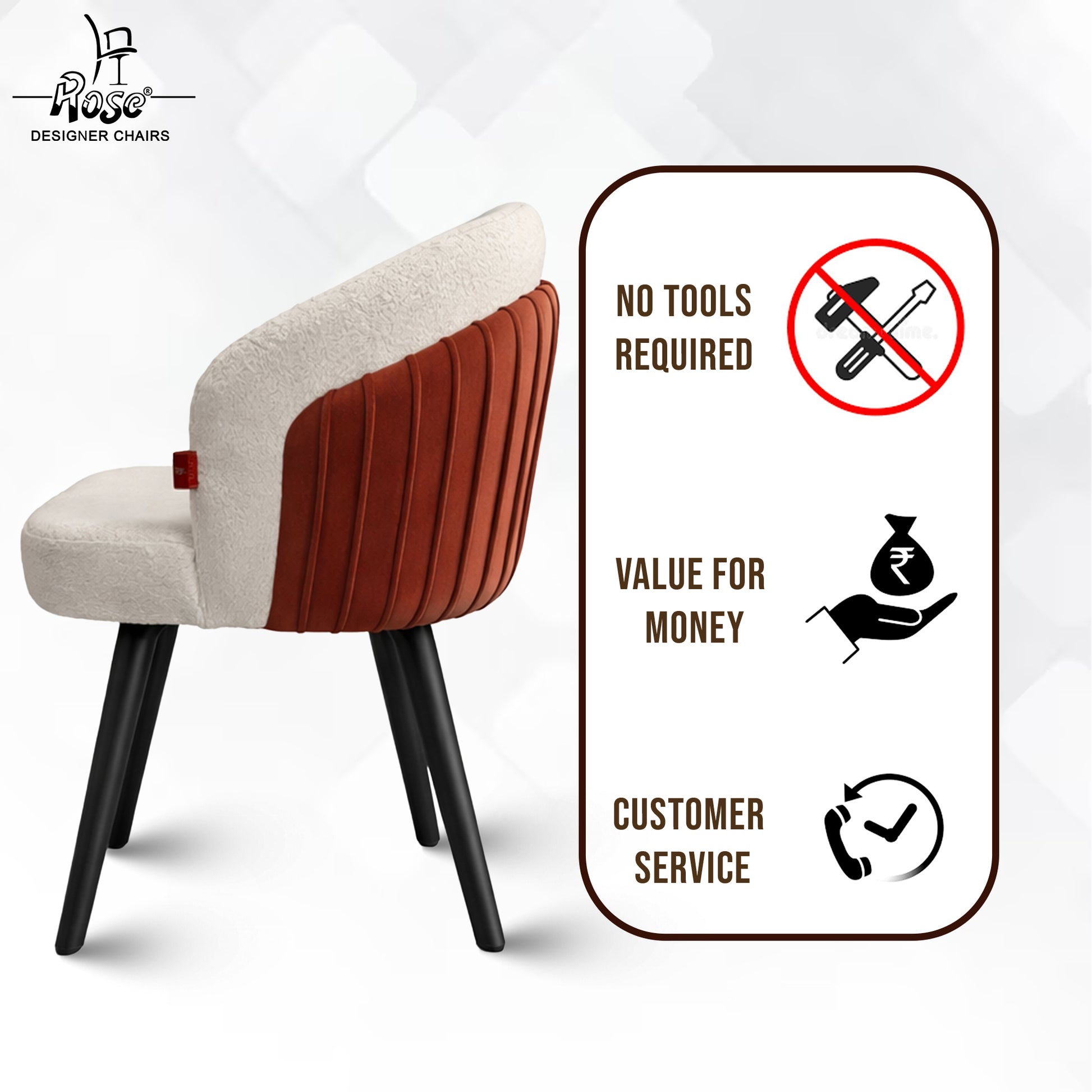 Aira  designer velvet dining chair set 1 service