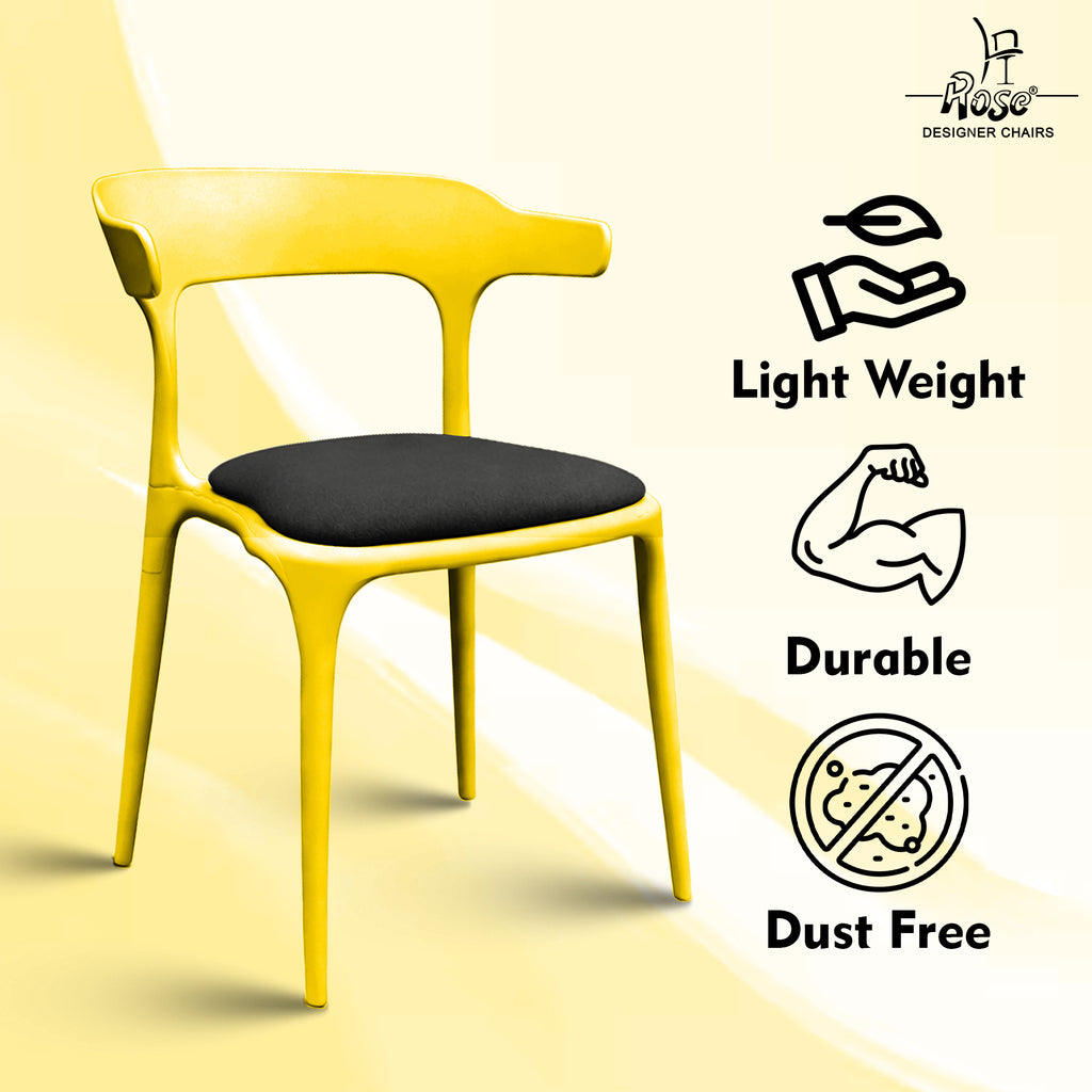 vision cushion black and yellow set of 4
