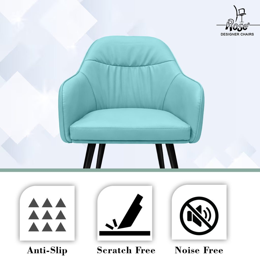 Mack Faux Leather Chair(Sky Blue) Set of 4 Features 3