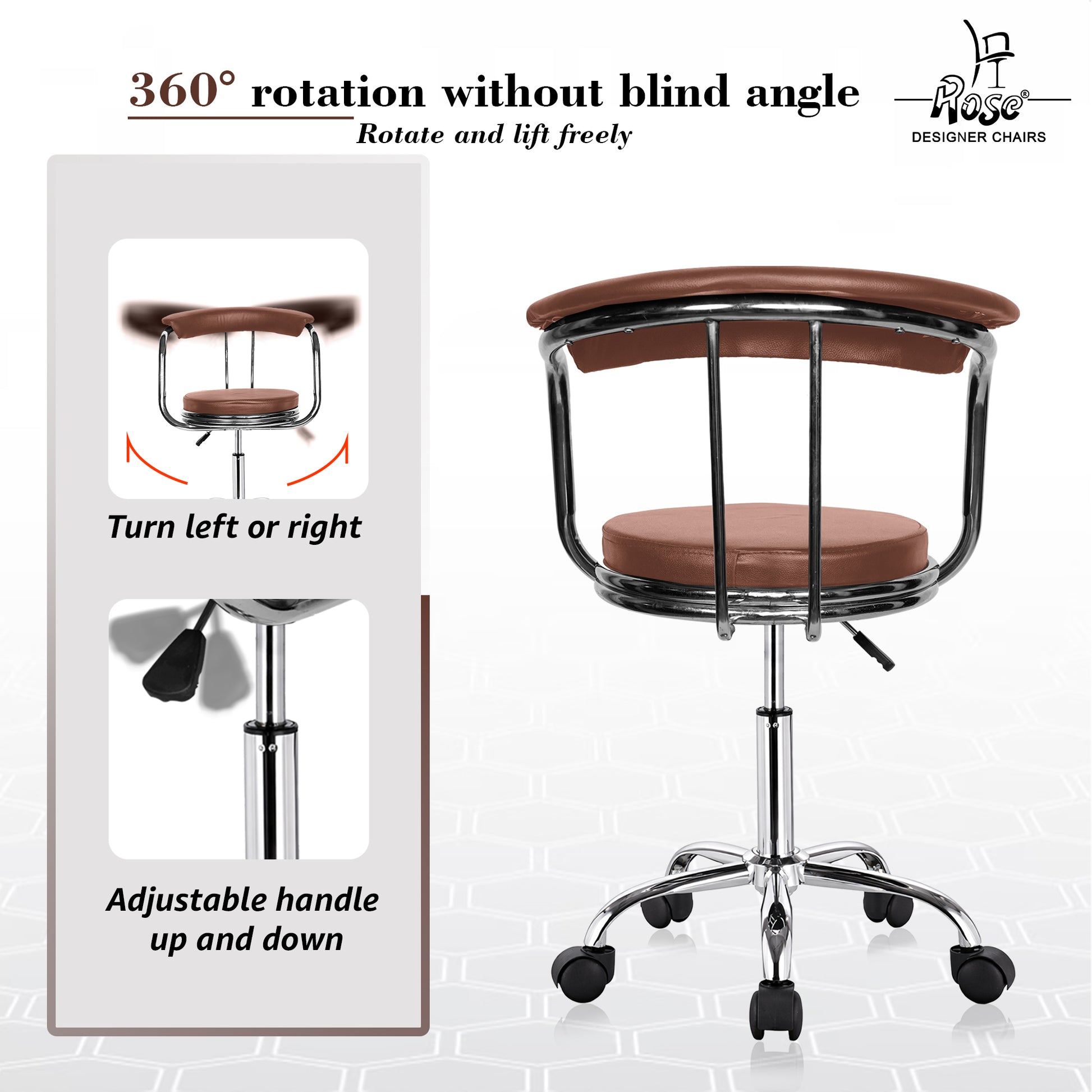 Kiya revoling brown set of 2 features 2