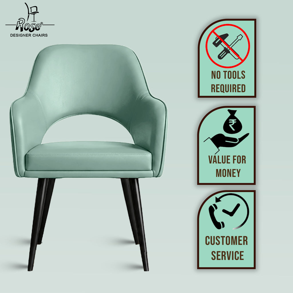 Yuri Faux Leather Chair Pistachio (Green)Set of 1 Service