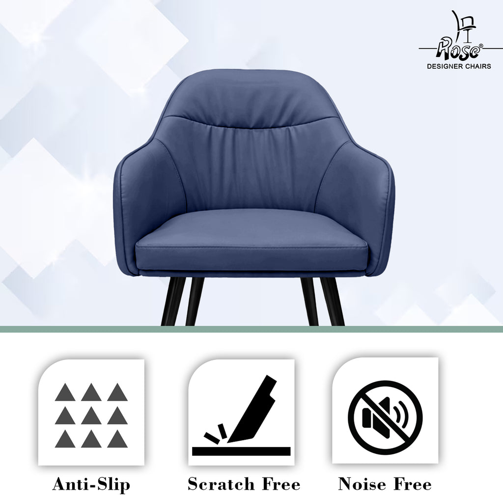 Mack Faux Leather Chair(Denim Blue) Set of 4 Features 3
