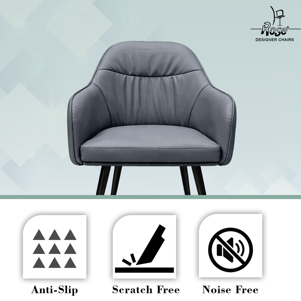 Mack Faux Leather Chair(Slate Gray) Set of 1 Features 3