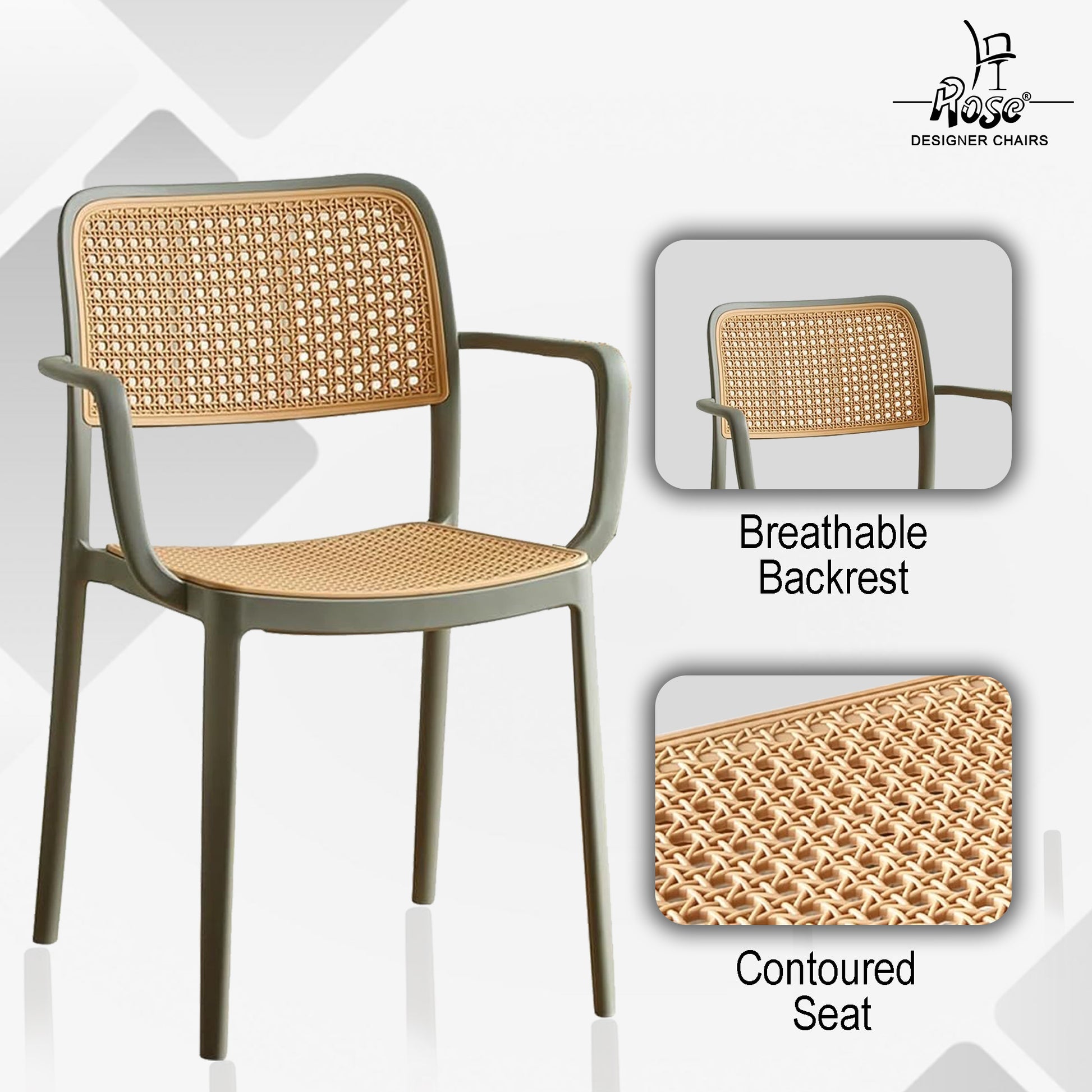 Tokiyo Chair (Grey) Set of 4 Features 2