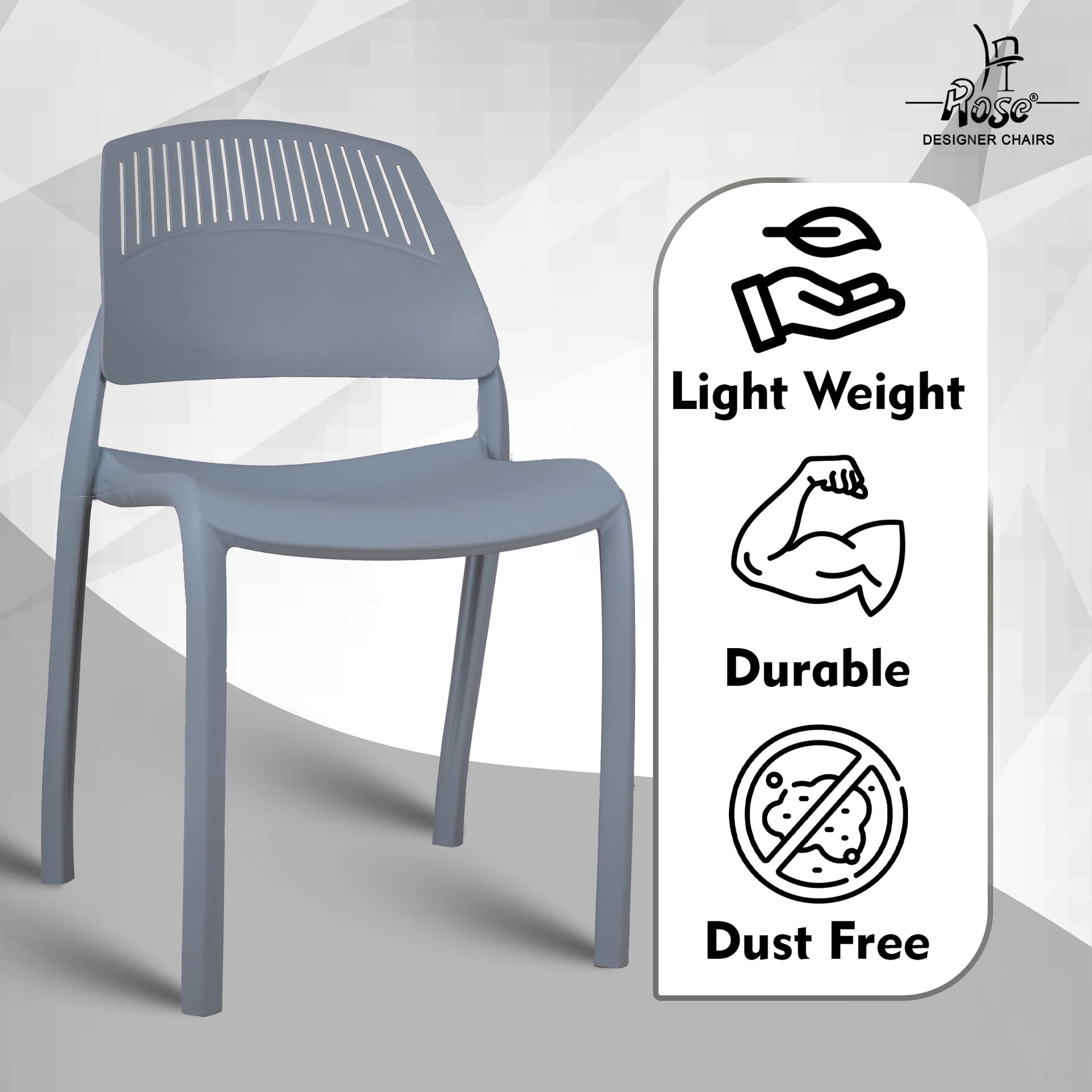 Riveria Cafe Chair set of 04 Grey