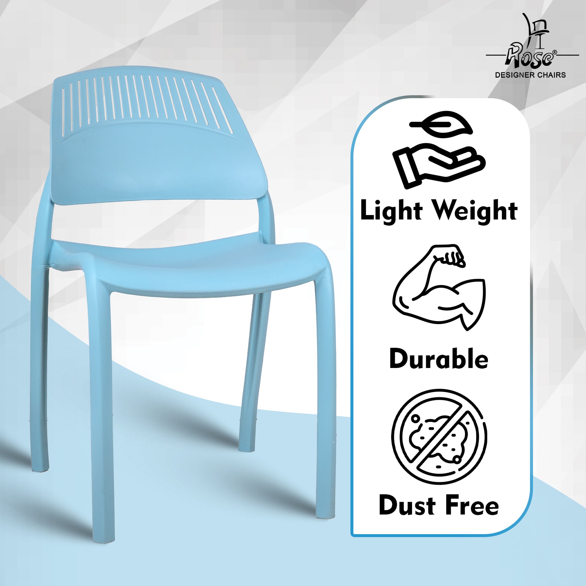 Riveria Cafe Chair set of 02 blue