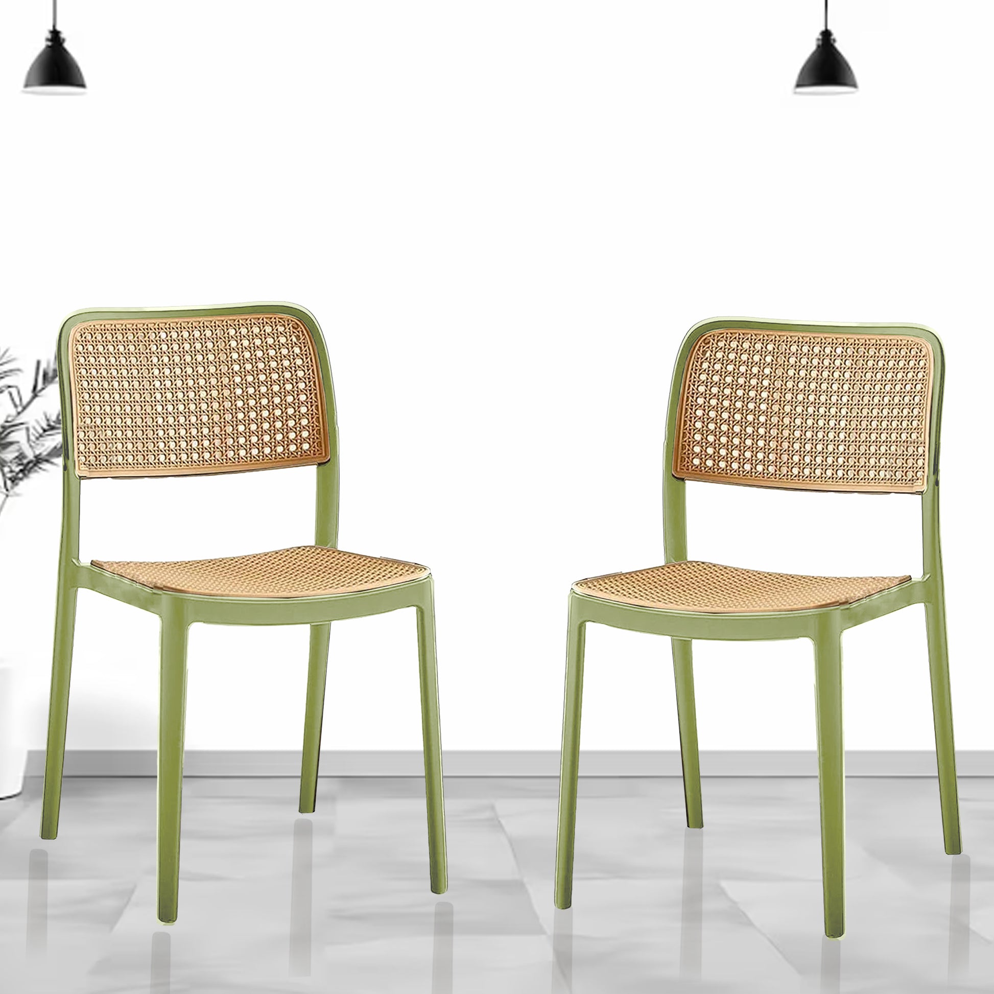 Tokiyo Chair(Green) Set of 2 Bg Img